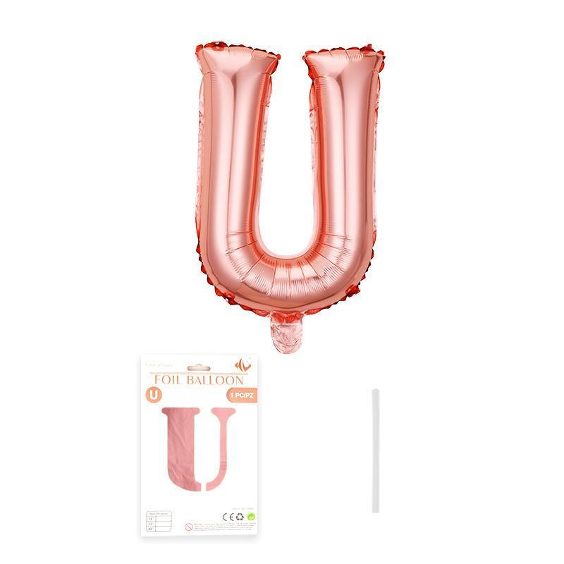 Independent Paper Card Packaging 16-Inch English Letter Aluminum Film Balloon Birthday Party Decoration Arrangement Aluminum Foil Balloon