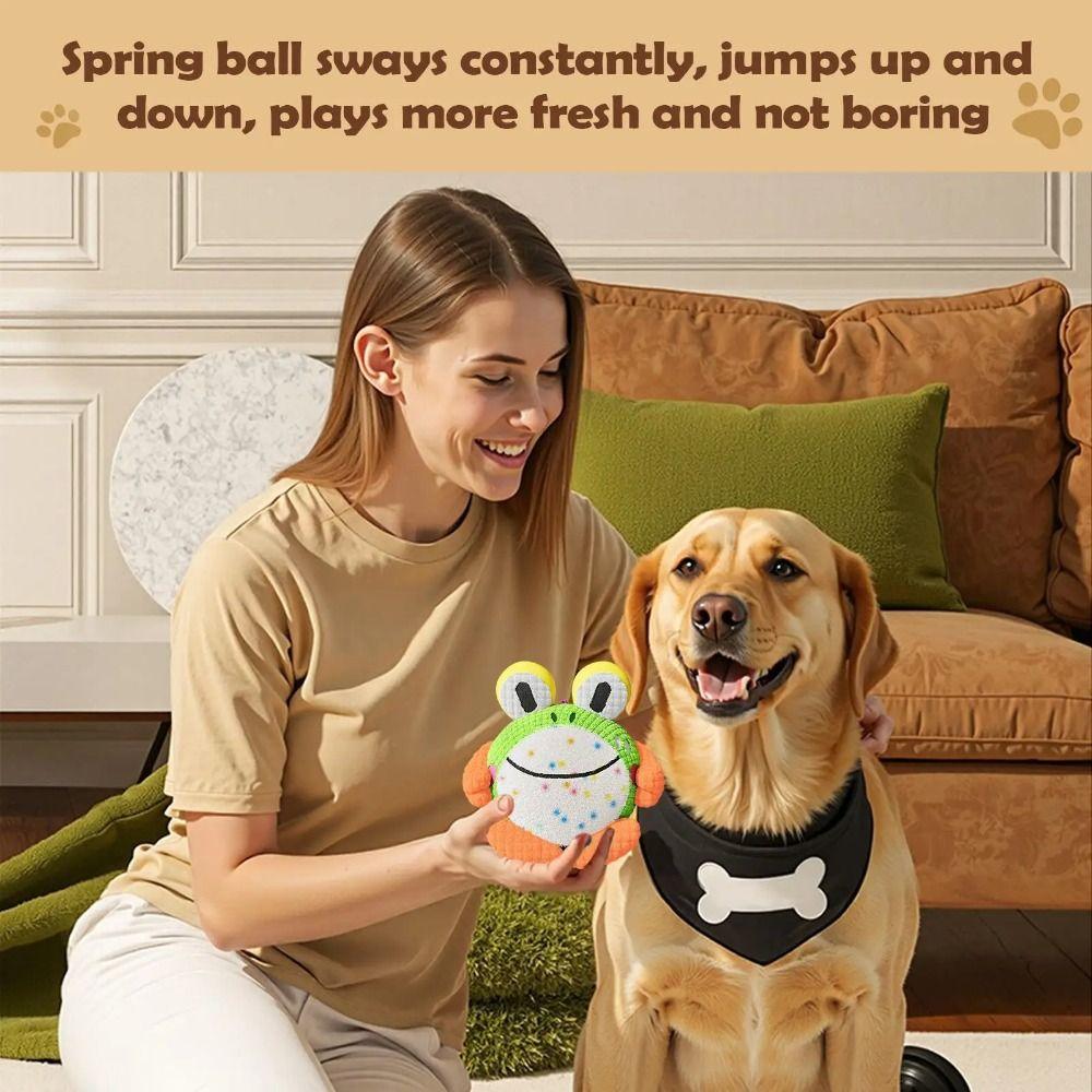 Animal Shaped Moving Dog Ball Durable Chew Dog Chew Teether Interactive Teasing Ball  Chew Training