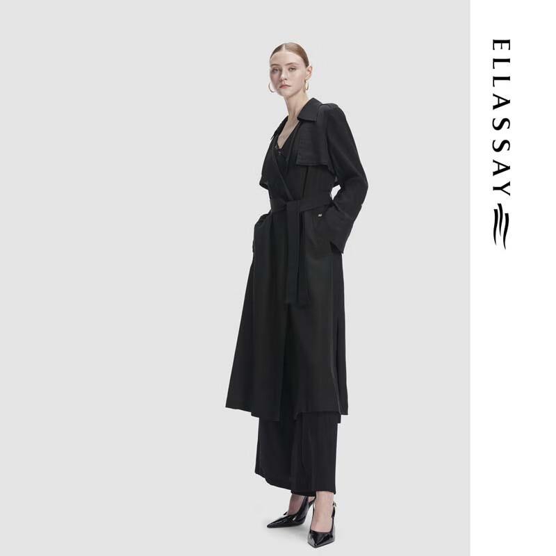 ELLASSAY Women's Classic Mid-Length Trench Coat