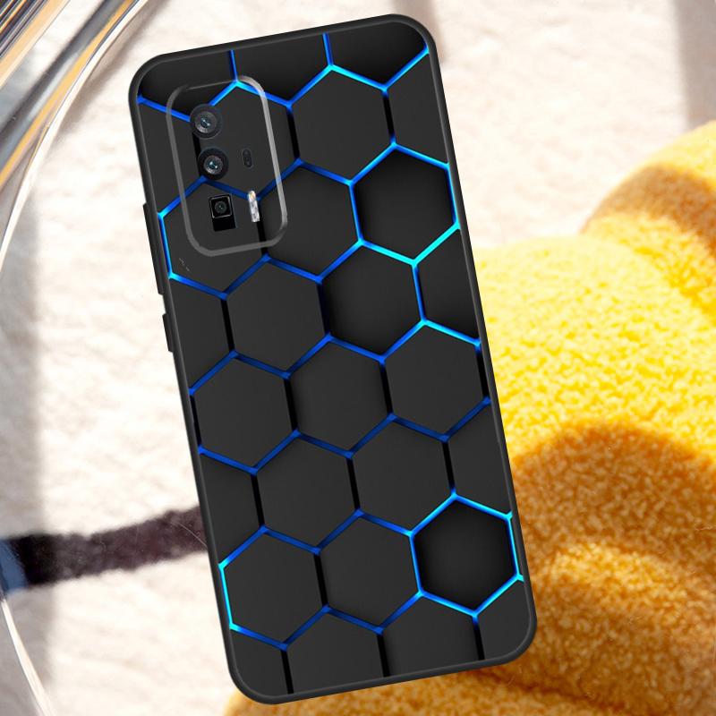 

Carbon Fibre Futuristic Neon honeycomb Case For POCO X6 Pro M6 X5 X3 M5s F3 F5 Xiaomi 14 Ultra 13 12 Lite 11T 12T 13T Pro Cover Xiaomi 13 Lite