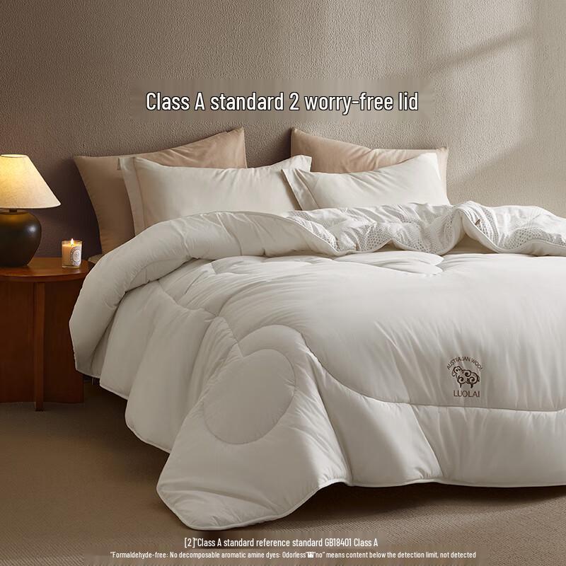 LUOLAI 100% Australian Wool Temperature Control Thickened Winter Quilt