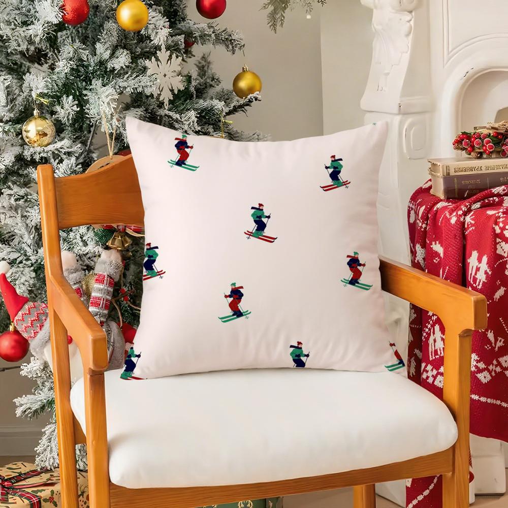Ski Resort Prop Pillow Case Silky elegant Comfort Sofa Bed Invisible zipper