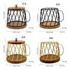 Fashionable Coffee Accessory Storage Basket With Protective Lid Portable for Maintaining Cleanliness and Order