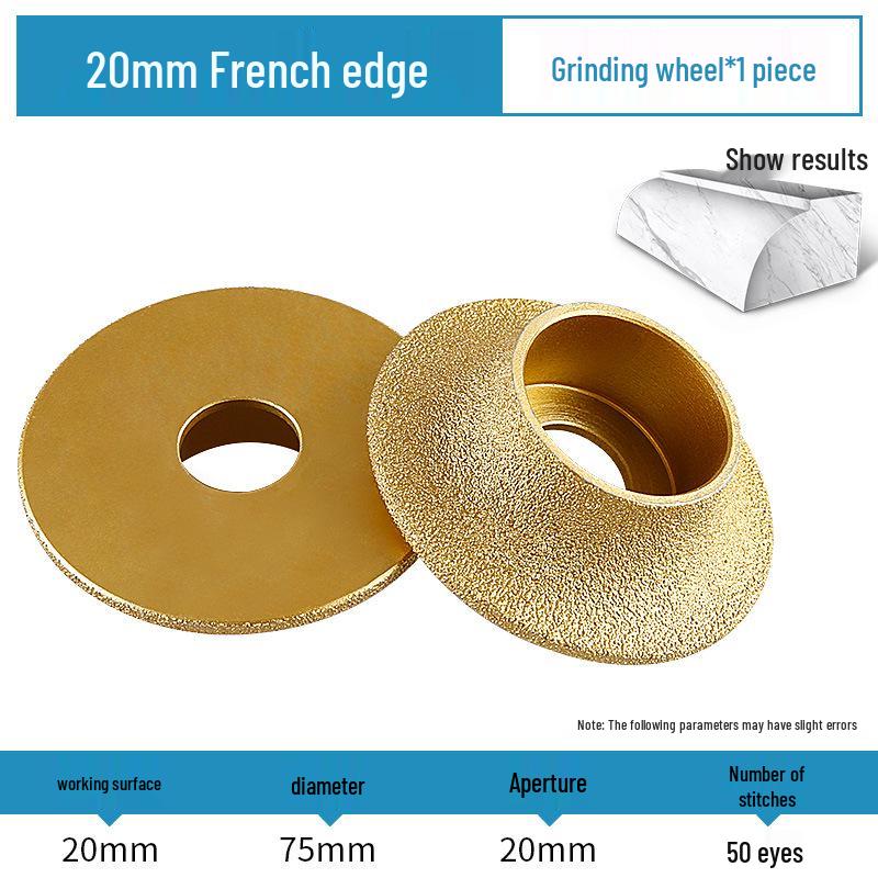 Stone Grinding Wheel for Marble & Granite: Chamfering, Grooving, Rounding, Arc Angle Grinder Head