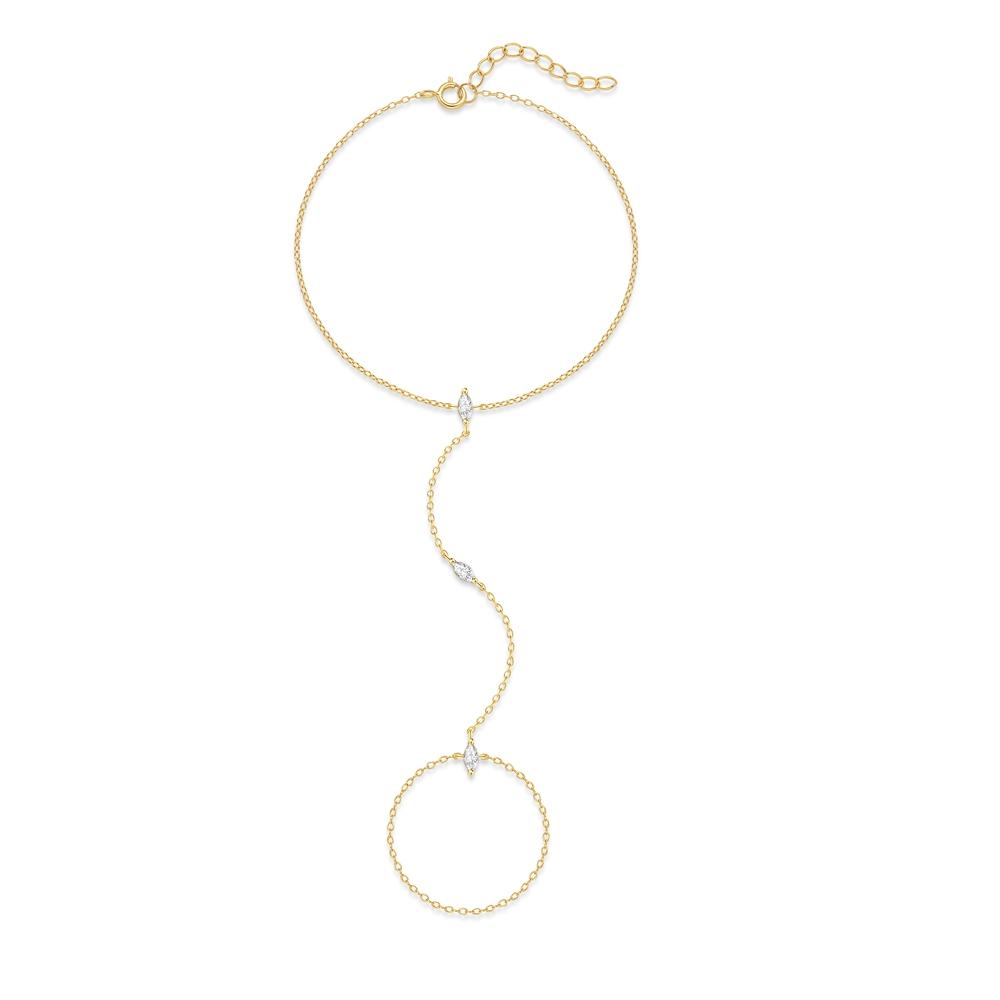 CANNER 925 Zilver Sprankelende Handketting Armbanden Voor Vrouwen INS Geometrische CZ Achtpuntige Ster Armbanden Fijne Sieraden
