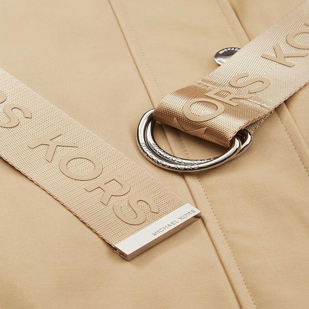 Michael Kors FW22 Single-Breasted Hooded Trench Coat Women coats Khaki 77Q5620M72250