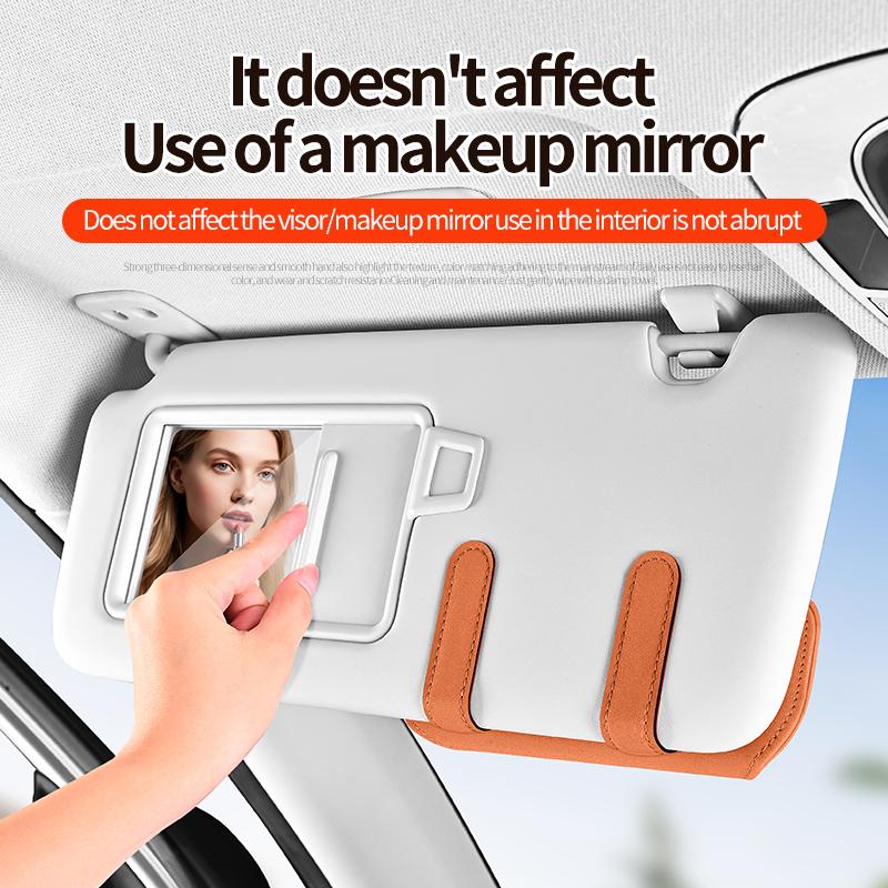 Magnetic Car Sunglasses Case Sun Visor Glasses Holder Car Premium Suede Glasses Holder Auto Sunglasses Clip Card Ticket Holder