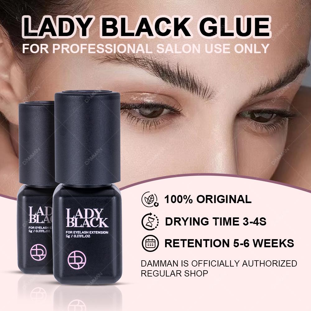

LADY BLACK Корейский клей для наращивания ресниц мгновенной сушки за 1 секунду для накладных ресниц
