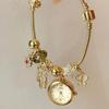Light Luxury Goods Women Watch Pendant Round Dial Quartz Wristwatch Delicate Bracelet Watches Waterproof Luxury Ladies Gift