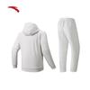 Anta Men's Fleece-lined Hooded Knit Sportswear Set