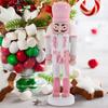 5pcs Wood Nutcrackers Soldier King Figurine Doll Christmas Decoration for Holiday Tabletop Puppet Holiday Farmhouse