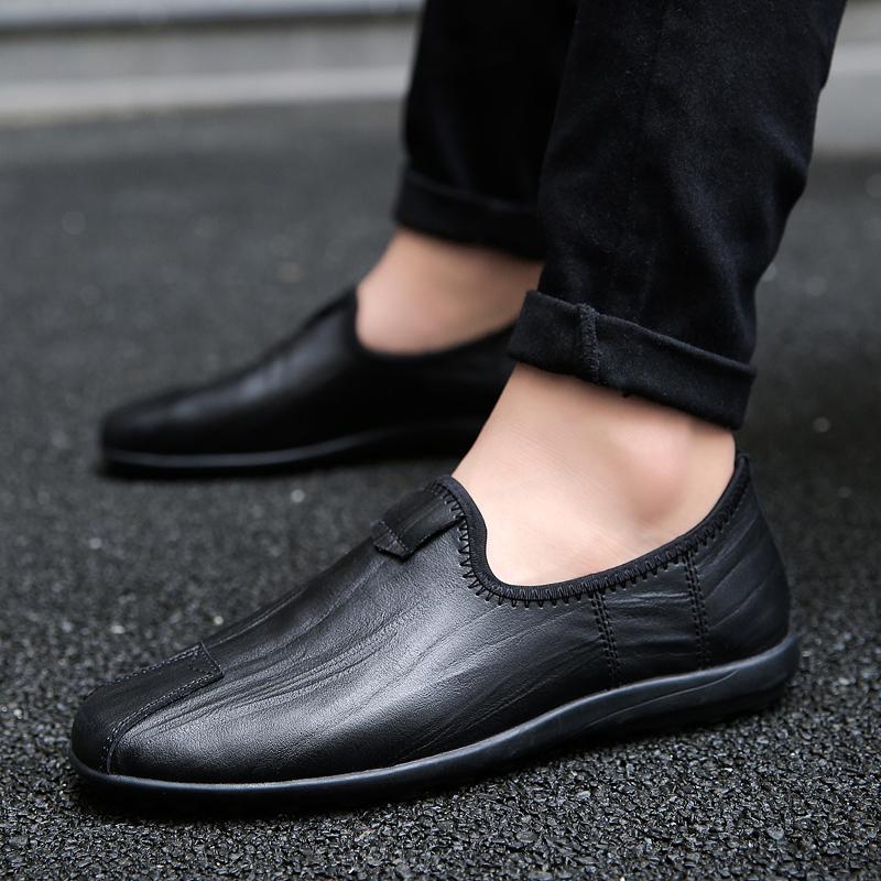 Fashion New High Quality Driving Mocassins Men's Shoes Leather Business Casual Shoes Fashion Slip-on Male Loafers Walking Shoes for Men