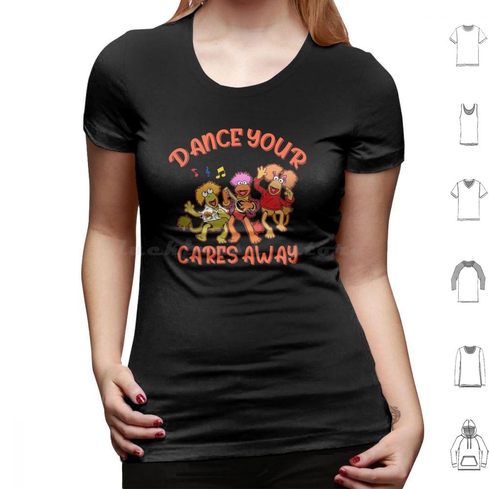Fraggle Rock T Shirt Cotton Cool Tee Fraggle Boober Wembley Gobo Mockey Dance Your Cares Away Doozer 80s Tv Show Retro Music
