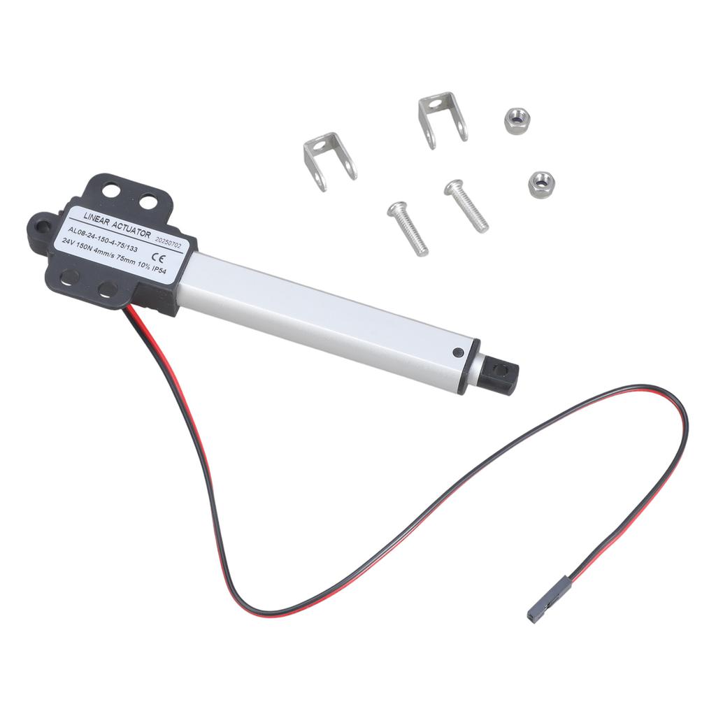 Small Electric Linear Actuator 24V Low Noise Short Circuit Protection Telescopic Small Motion Actuator Easy to Use