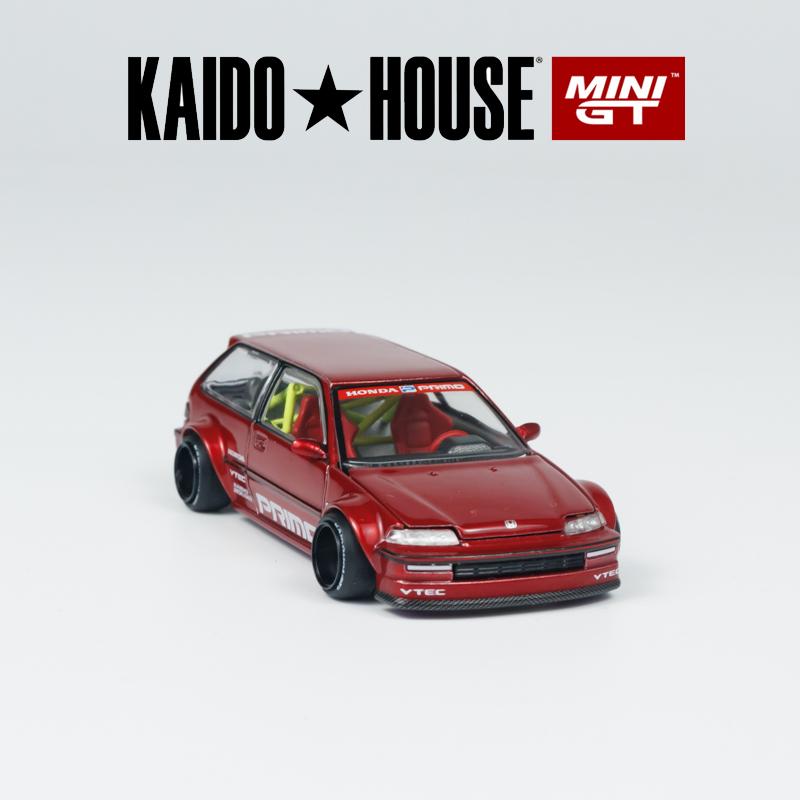 Kaido House MINIGT Honda Civic EF Kaido Works V2 KHMG alloy Car Model 156