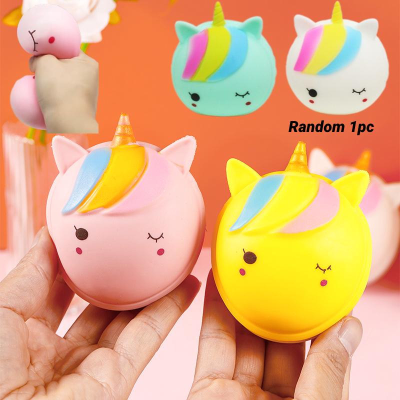 Random 1ps Color Unicorn Mochi Squishy Toy Stress Relief Antistress Rebound Slow