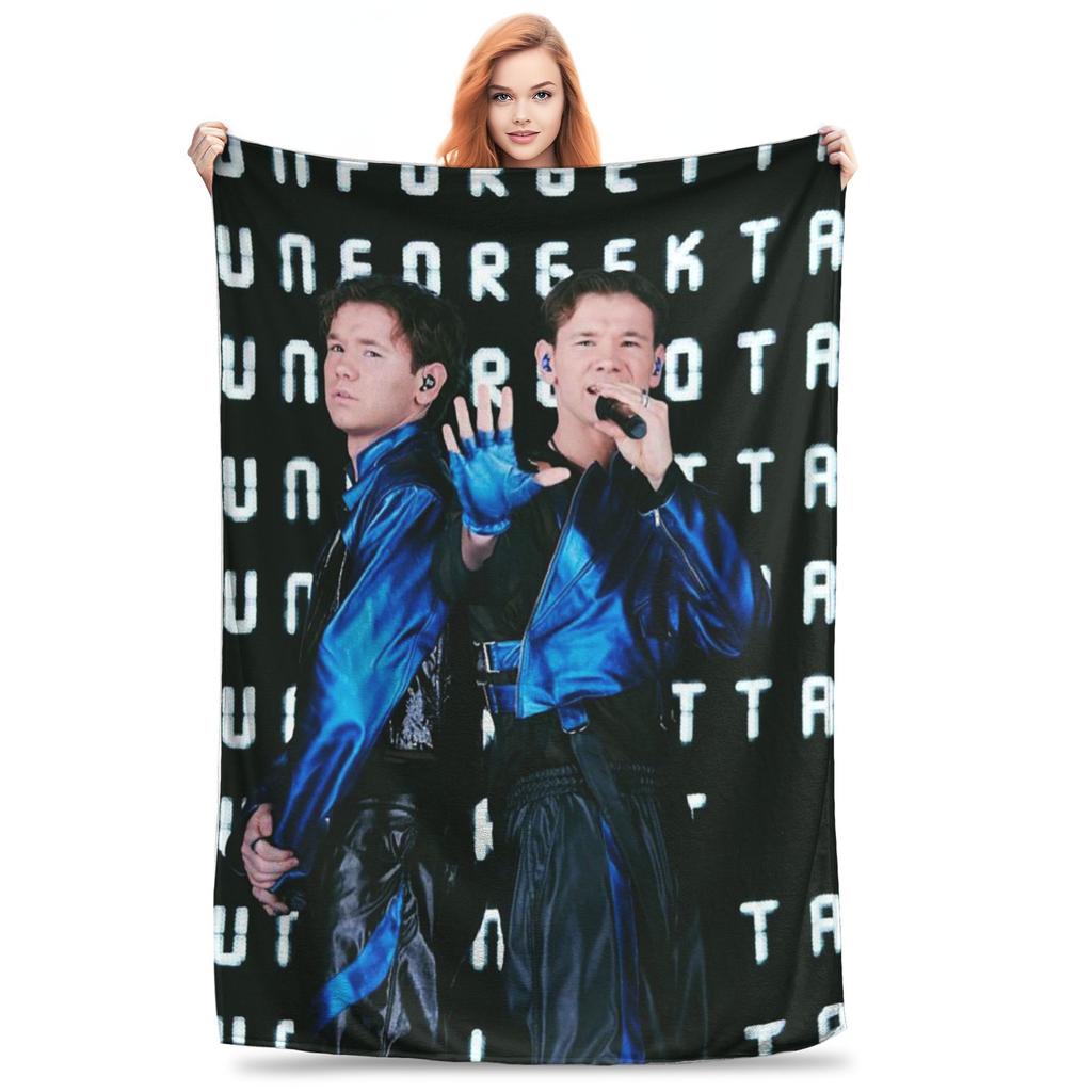 Flannel Throw Blanket Marcus And Martinus Unforgettable Eurovisions Sweden Plush Blankets Sofa Bedding for Bedroom Travel
