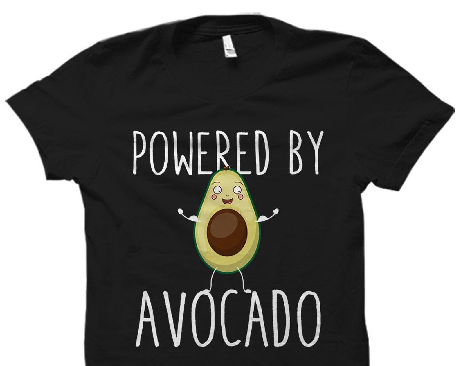 Powered by Avocado Shirt. Avocado T-Shirt. Avocado Lover Gift. Vegan Gift. Vegan Shirt. Health Conscious Gift. Vegetarian Shirt #OS2868 3XL