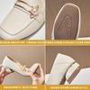 Women Heel Leather Casual Shoes Fashion Pearl High Heels Shoes Girl Beautiful Slip-on Loafers