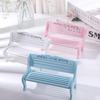 2Pcs Wooden Doll Chairs Miniatures Mini Stool Tiny Model Small Bench  DIY House