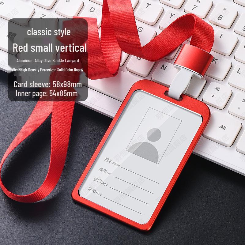 Aluminum Alloy ID Badge Lanyard with Card Holder