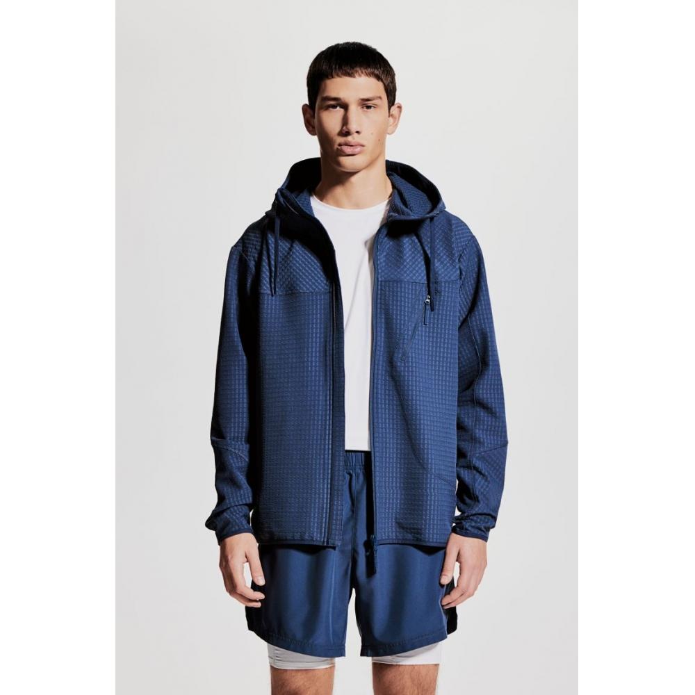H M Mid Layer Jacket Regular Fit dryMove Navy Blue