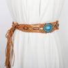 DIY Bohemian Wooden Bead Waist Rope Braided Tassels Belt Ethnic Style Belts