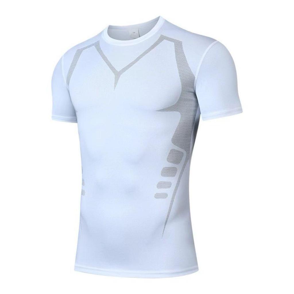 Men's Summer Stretchy Quick-Dry Sports T-Shirt – Breathable, Moisture-Wicking Short Sleeve for Running and Fitness