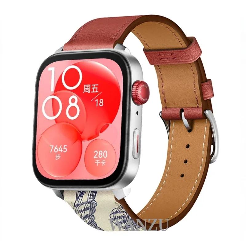 High-end Leather Strap For Huawei Watch Fit 5 Pro/4 Pro Sports Comfortable Breathable Bracelet Huawei Fit 5/4/3 Correa Accessory