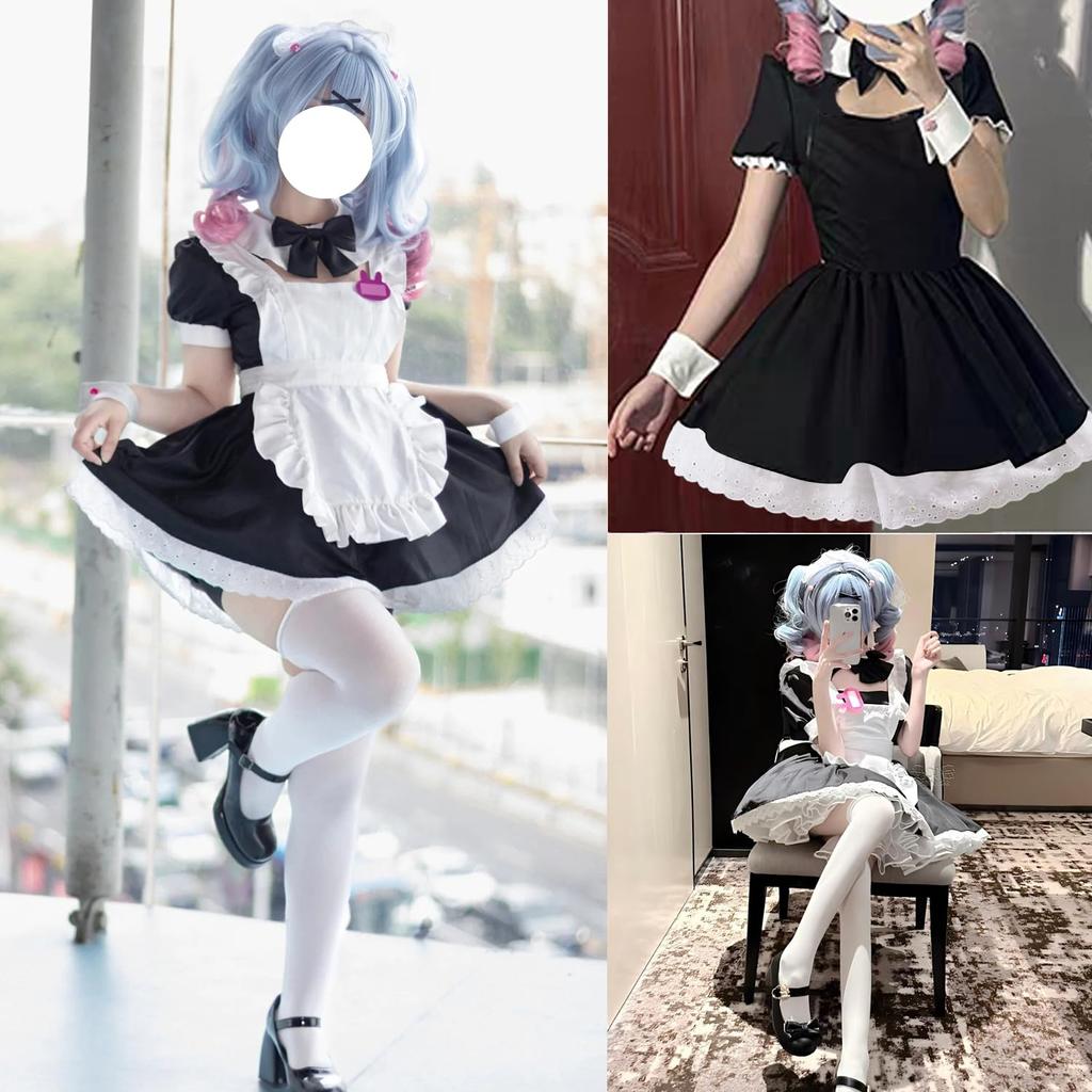 AOTYP Maid Dress Cosplay Maid Halloween School Party Size S Women's Costume, 12-Piece Set, Lolita, Cafe, Costume, Cosplay, Adult, Cross-Dressing,