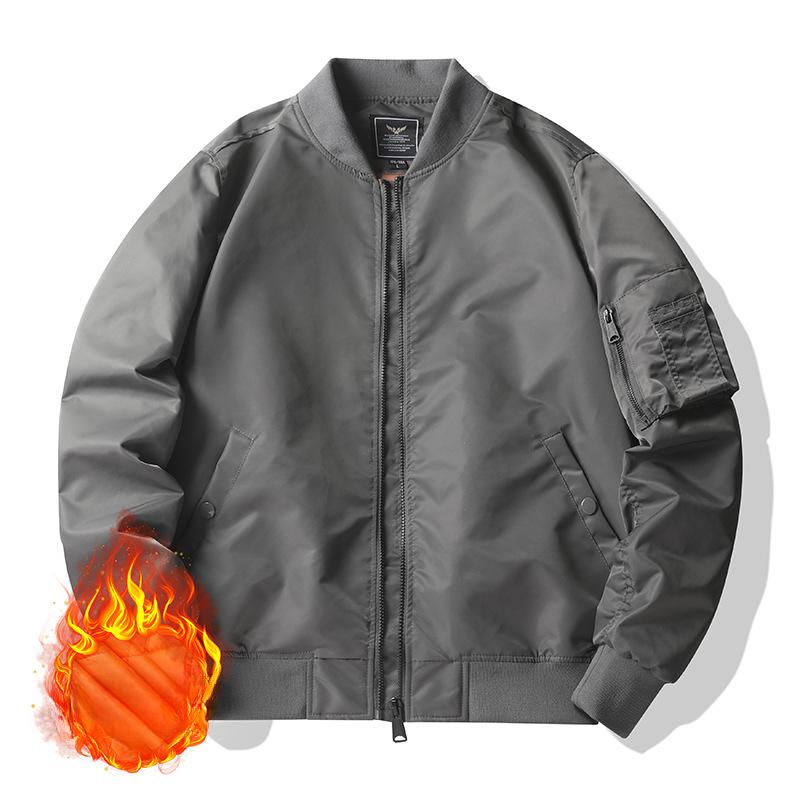 Capispalla Autunno Inverno Giacca Bomber Giacca da Aviatore da Uomo