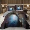 Galaxy Bedding Set Twin Queen Size for Girls Boys Teens Room Decor, Starry Sky Bedspread, Cosmos Nebula Trippy Quilted Coverlet