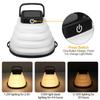 Solar Camping Lantern Outdoor IP65 Waterproof Portable Collapsible Camping Light USB Charging 3 Lighting Modes Lamp With Handle