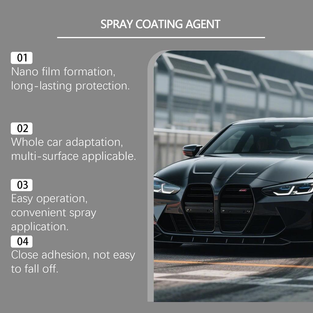 Car Paint Coating Spray Set for Wet or Dry Surfaces - Water Spot Removal & Gloss Care