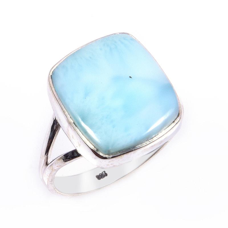 Natural Republic Larimar Gemstone 925 Solid Sterling Silver Gift Ring S.9 o1v30