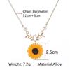 Pearl Sunflower Pendant Necklace - Elegant Women's Fashion Jewelry