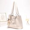 Leather Bag, Light Luxury, Large Capacity Tote Bag, Female College Student's New Commuting Handbag, One Shoulder Large Bag