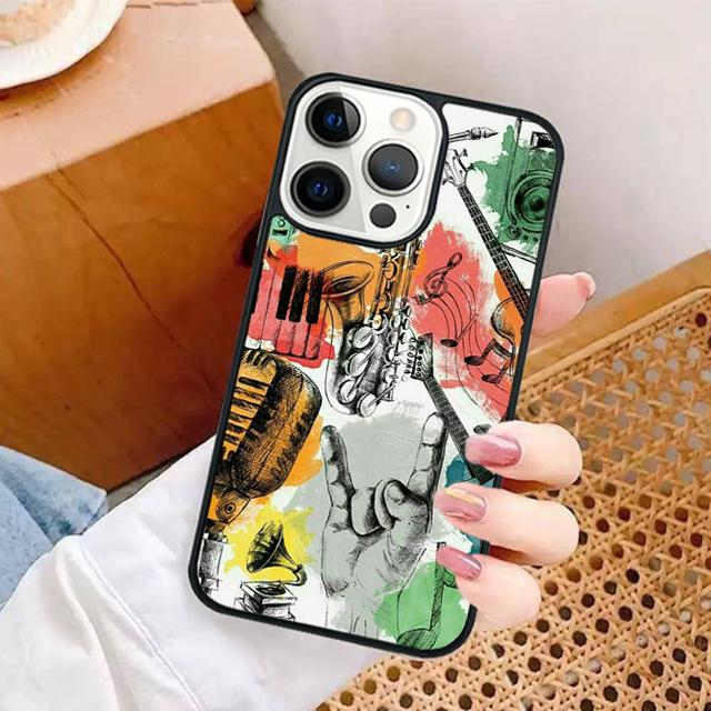Musical Instruments Saxophone Phone Case for iPhone 17 Air 16 16e 15 Plus for Apple 13 11 12 14 Pro Max Cover coque