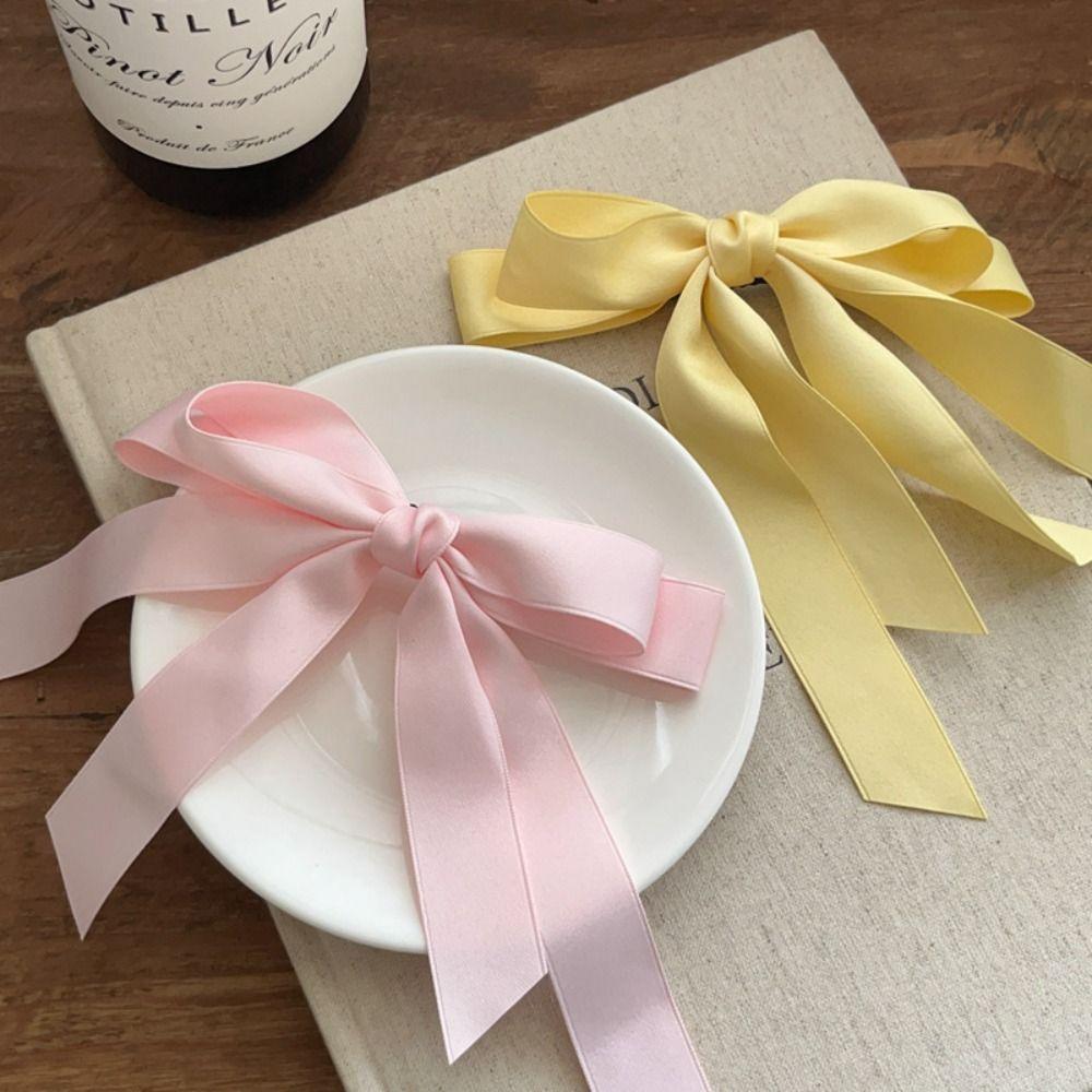 Ballet Bowknot Hair Clip Satin Braiding Hair Tool Kawaii Spring Barrettes  Women Girls