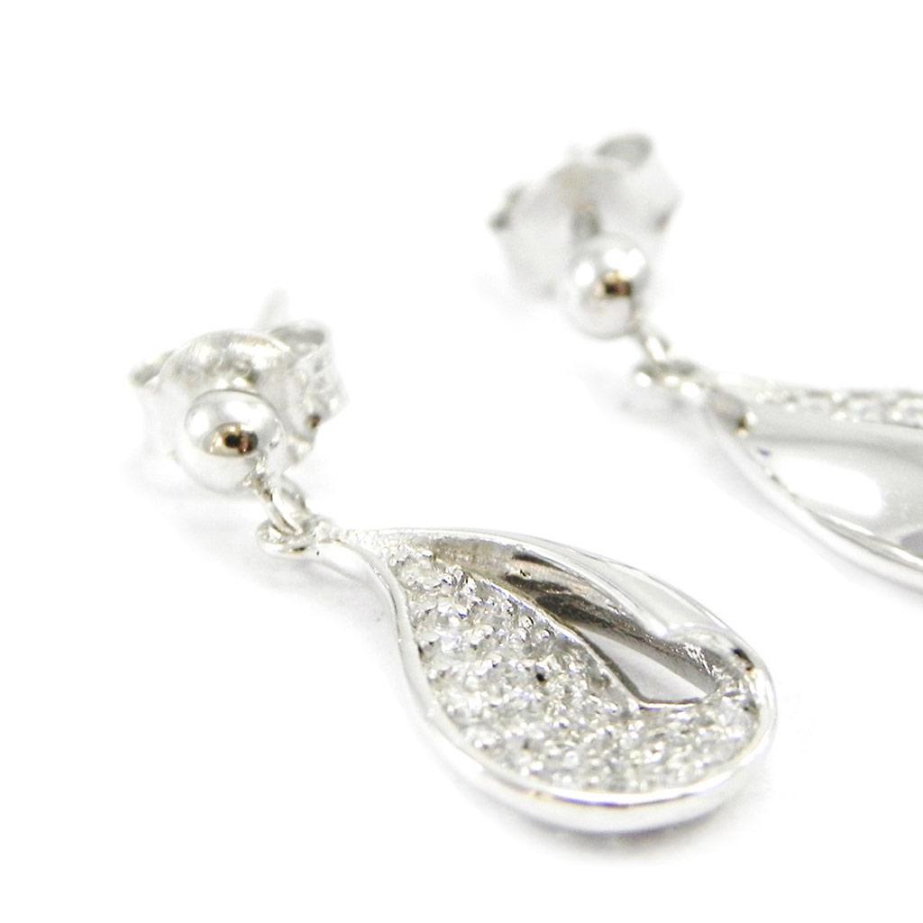 Les Trésors De Lily [I4042] - Silver Earrings 'Déesse' Silver White (rhodium-plated) - 15x9 Mm