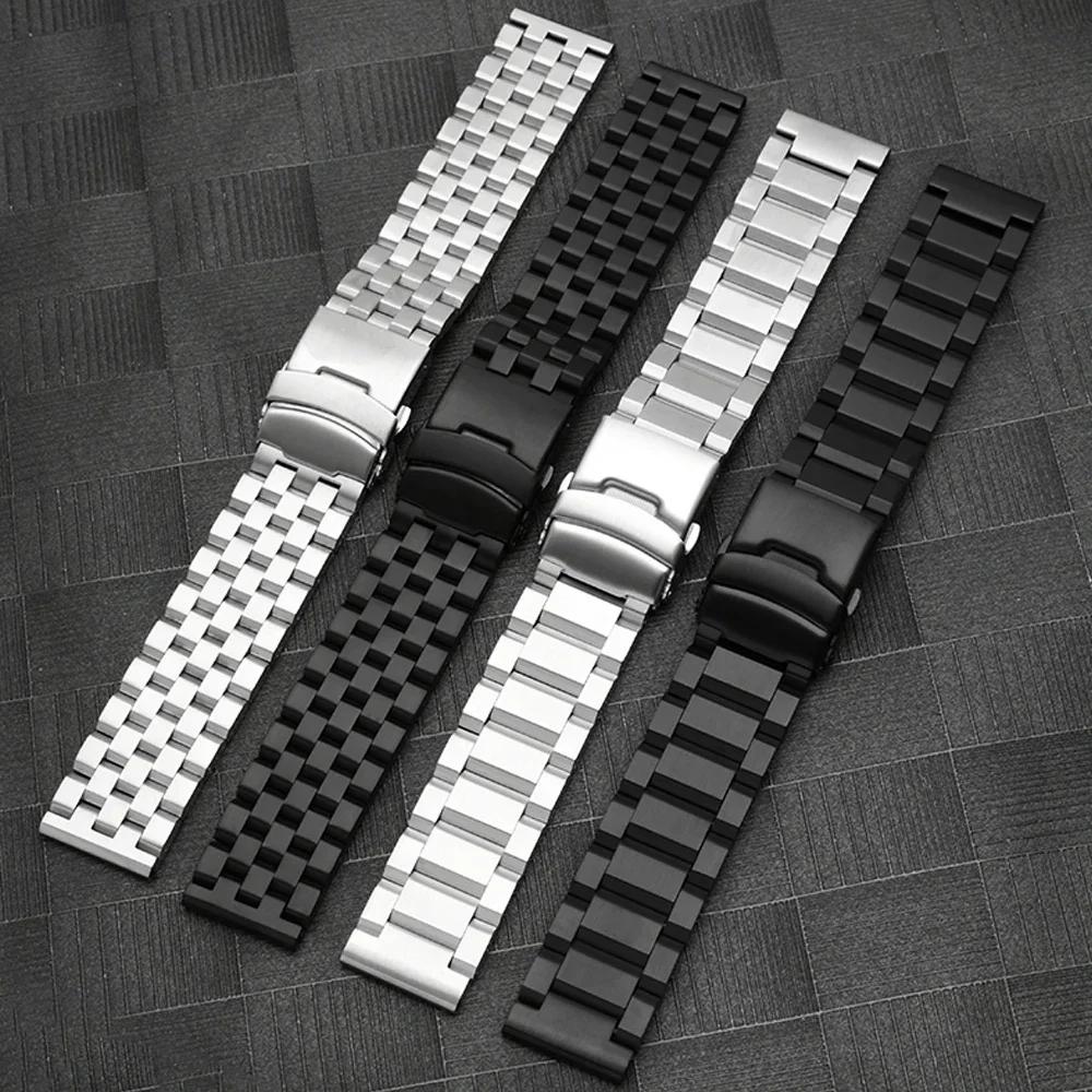 20mm 22mm Men Stainless Steel Watch Band for Huawei GT5 46mm GT4 Metal Bracelet for SAMSUNG Galaxy 7 44mm 40mm 6classic 43 47mm
