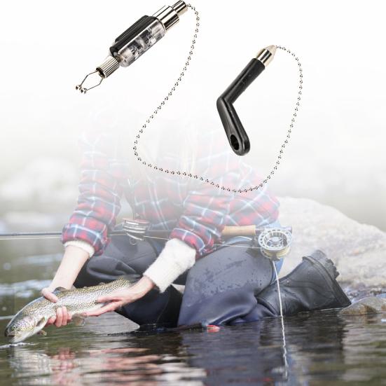 Outdoor Fishing Stainless Steel Alarm Bite Swinger Signal Indicator Fish Tackle Tools