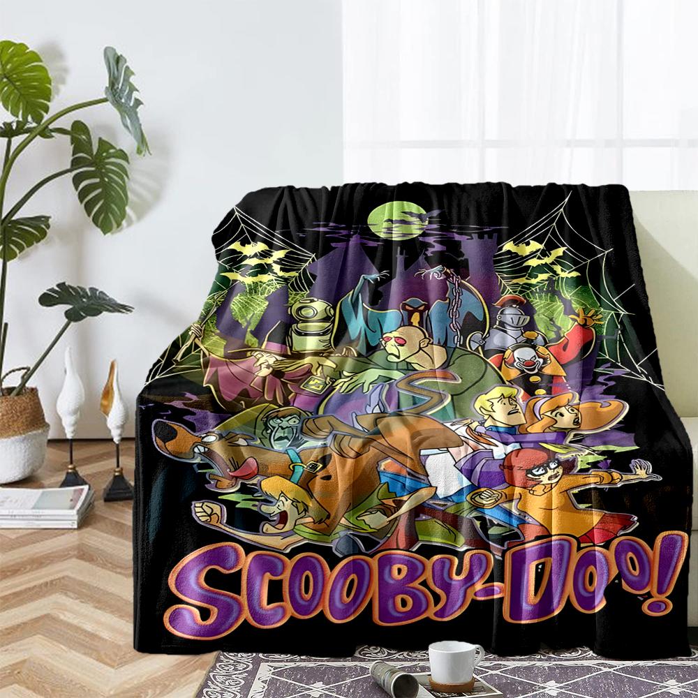 Scooby-Doo Theme Printed Blanket - Perfect for Couch, Bed, Travel & Outdoor Use | Machine Washable, Cozy & Durable.