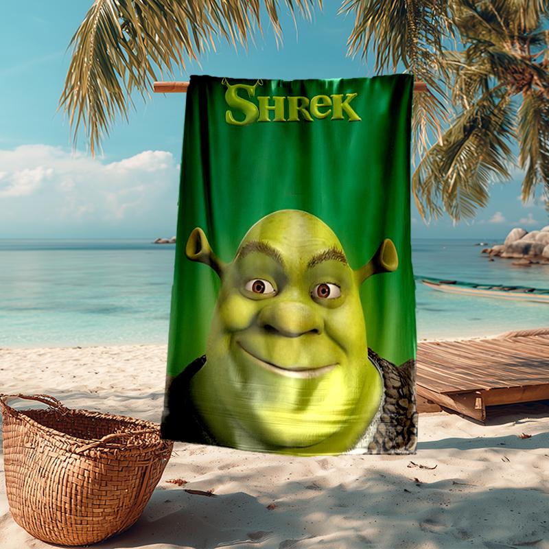 Ultra-Soft Beach Towel with Shrek Theme,Ideal for Pool - Camping, Diving - Perfect Travel Essential, Vibrant Beach Towel.