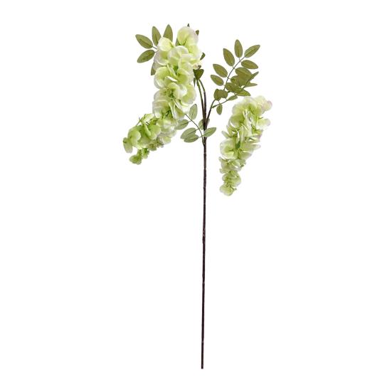Artificial Wistaria with Green Leaves UV Resistant Fake Flower Decoration Indoor Outdoor Home Wedding Party Faux Flower Decor зелёный