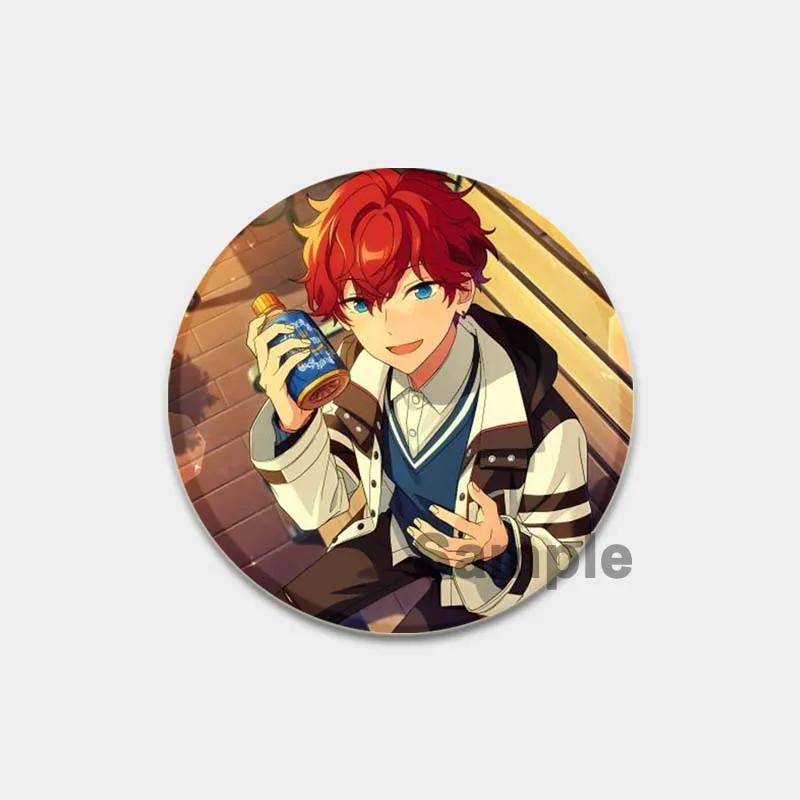 32/44/58mm Ensemble Stars Handgemachte Anstecknadel Rund Cartoon Lustig Einrastbare Broschen für Rucksack-Zubehör Anime Sammlerstück Abzeichen Hutdekoration