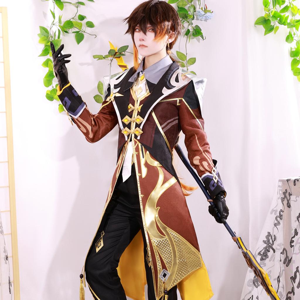 Wudu Yuanshen cosplay clothing Morax Zhongli two-dimensional game animation high-end version Zhongli cos clothing