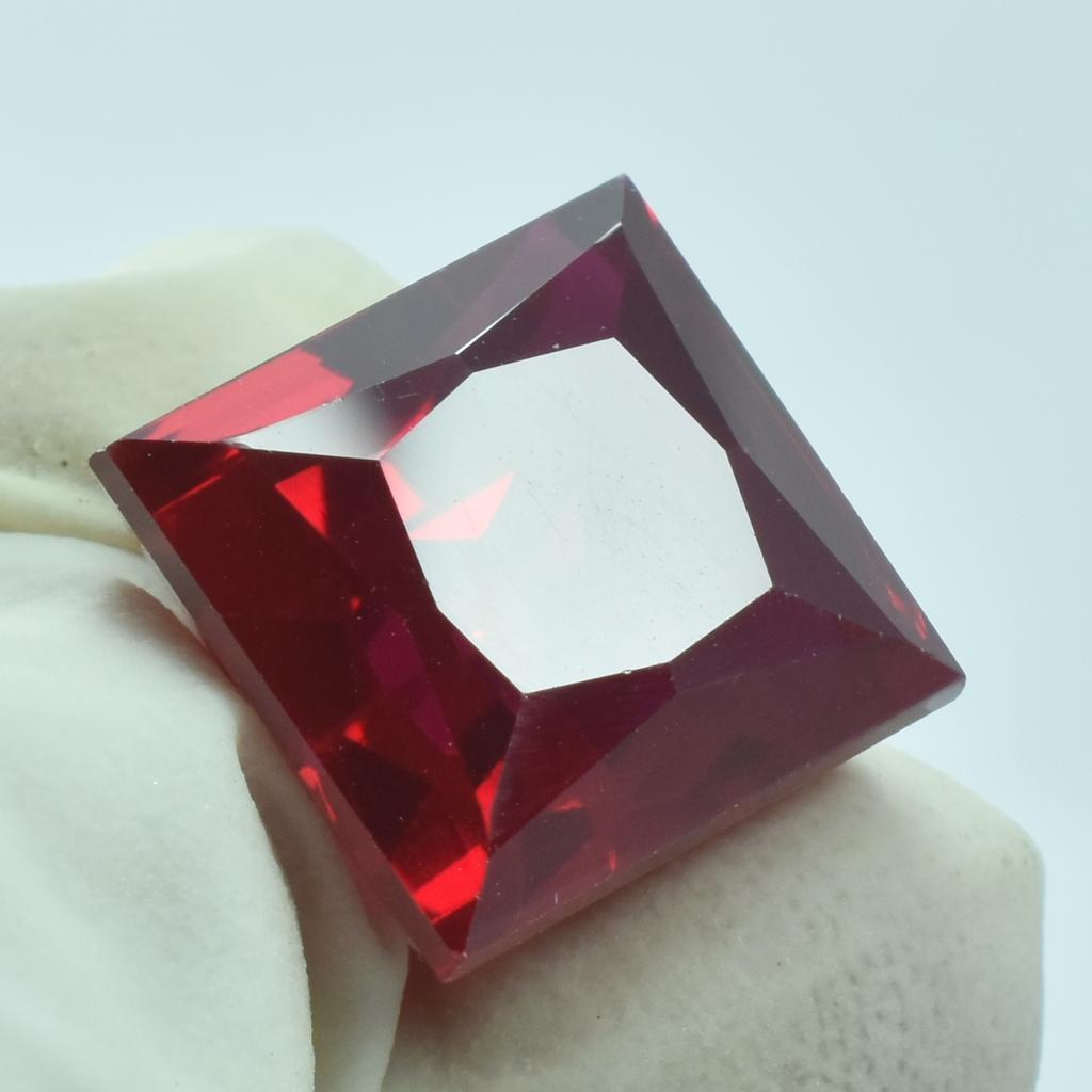 CERTIFIED Natural 18.10 Carat Pigeon Blood Red Ruby Square Shape Loose Gemstone SU-853