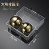 2Pcs Round Whiskey Stones Ball Shape Reusable Stainless Steel Ice Cubes Golf Ball Whiskey Stones Ball Metal Ice Gift Set
