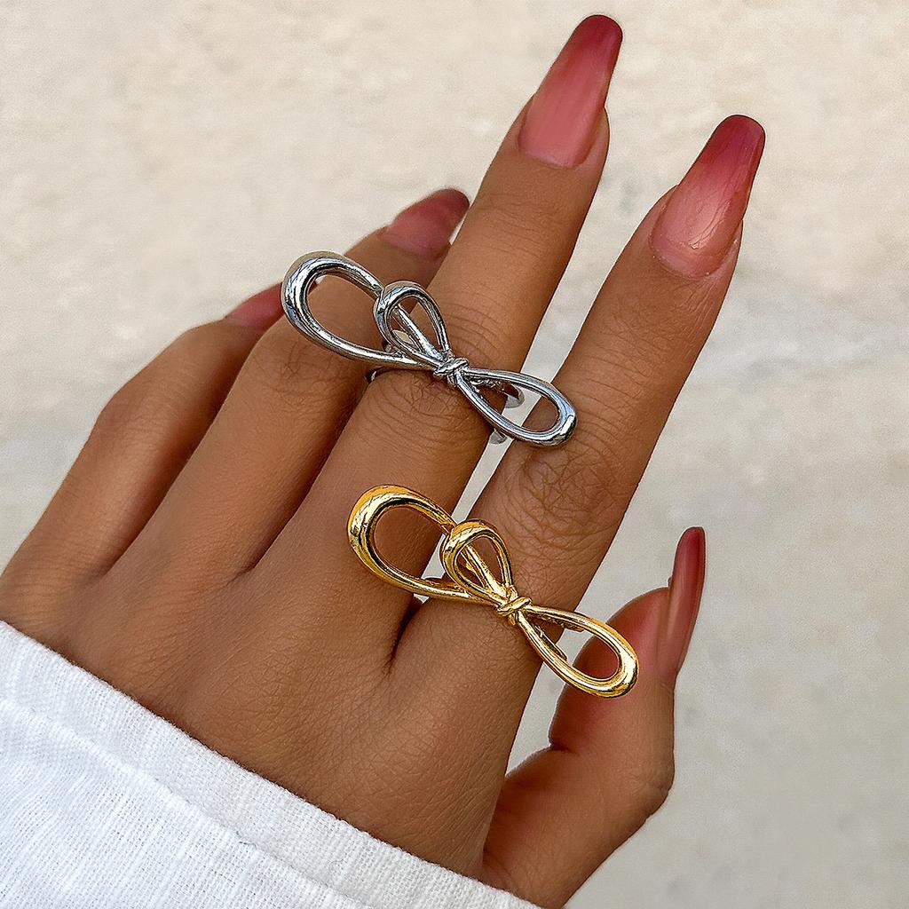 Butterfly Knuckle Ring for Women, Ins Simple Exaggerated French Creative Ring